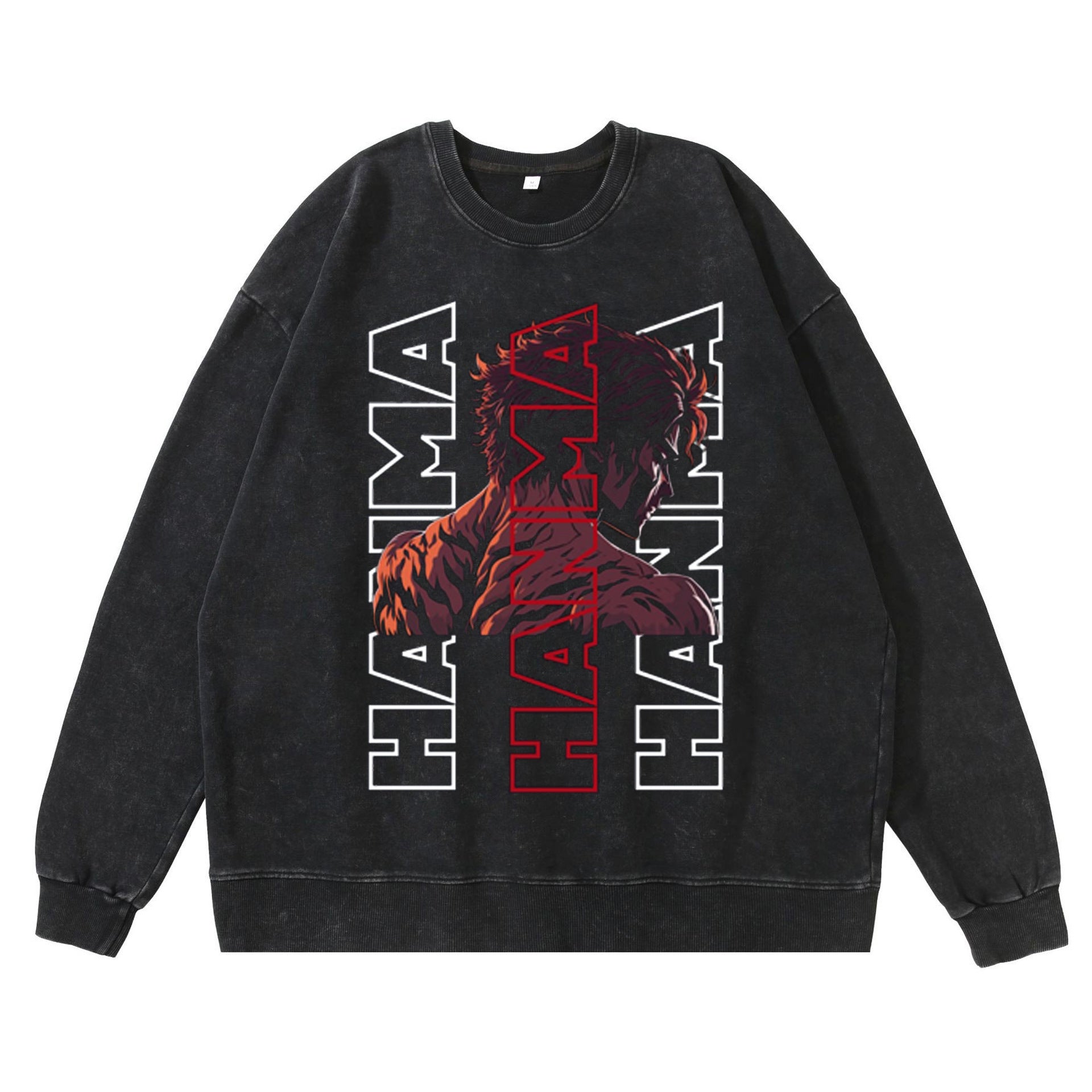 Unisex Vintage Baki Hanma Crew Neck Sweatshirt