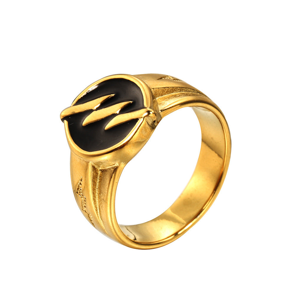 Retro Fashion Stainless Steel Lightning Ring