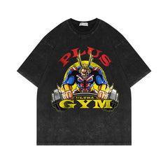 Retro Plus Ultra Gym Short-sleeved Washed T-shirt