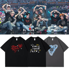 KPOP BlueMansion Printed Short-sleeved T-shirt