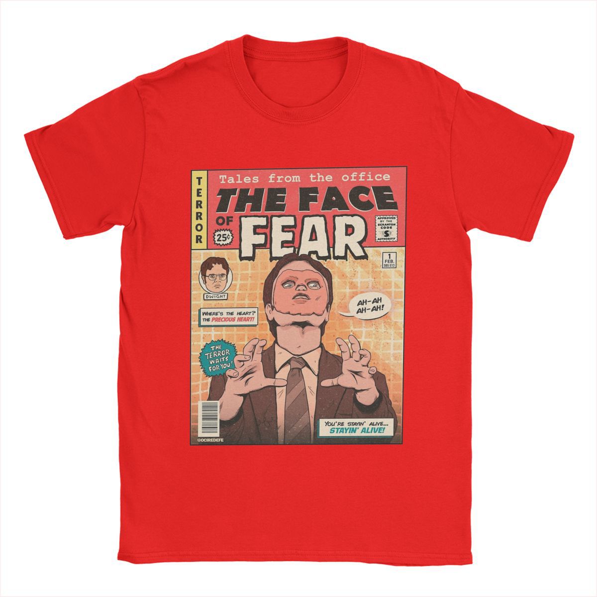 Dwight The Face of Fear Cotton T-Shirt
