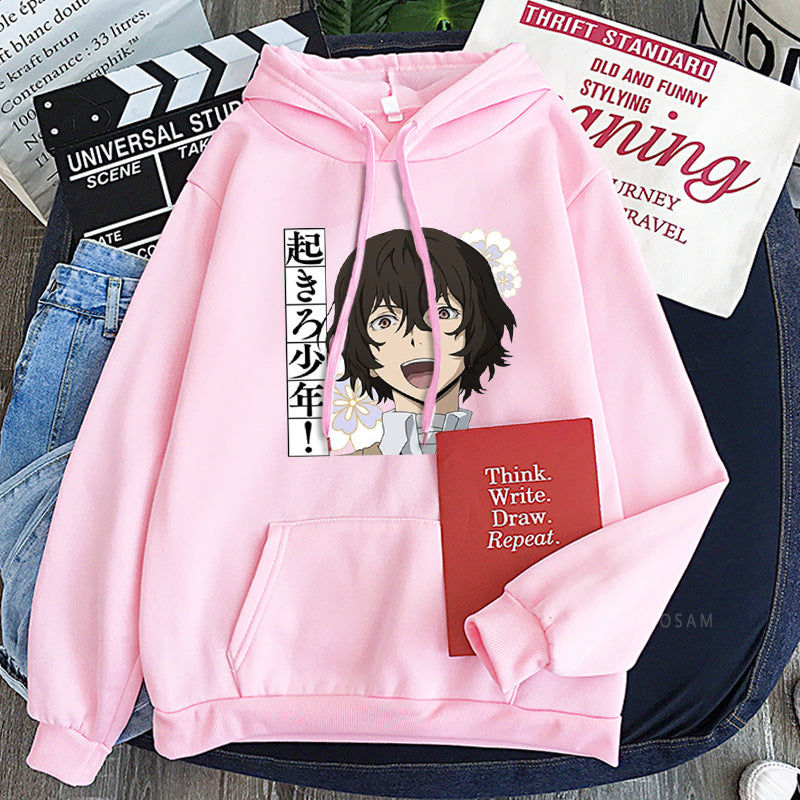 Unisex BSD Anime Print Pullover Hoodie
