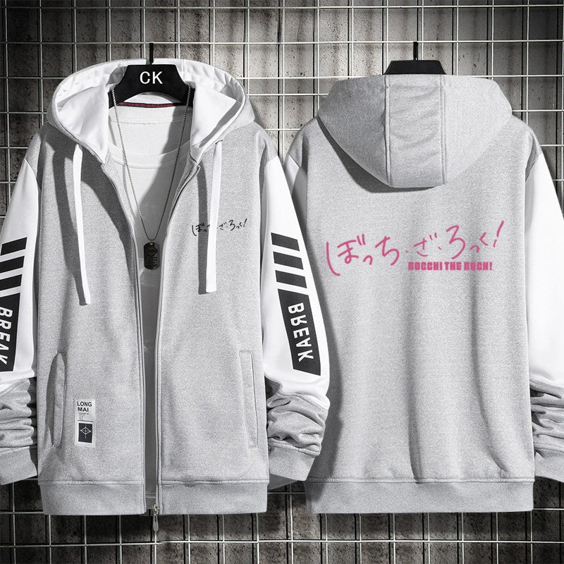 Unisex Cute Anime Cos Zipper Hooded Jacket