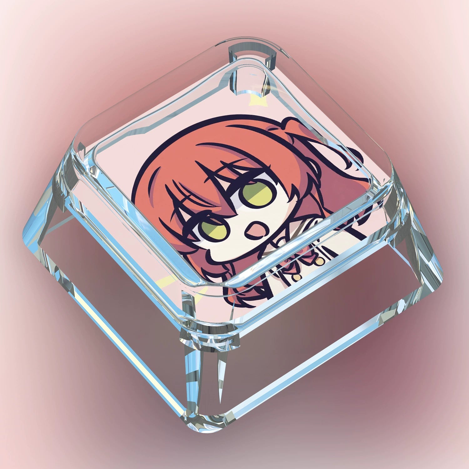 Cute Anime Keyboard Transparent Keycaps
