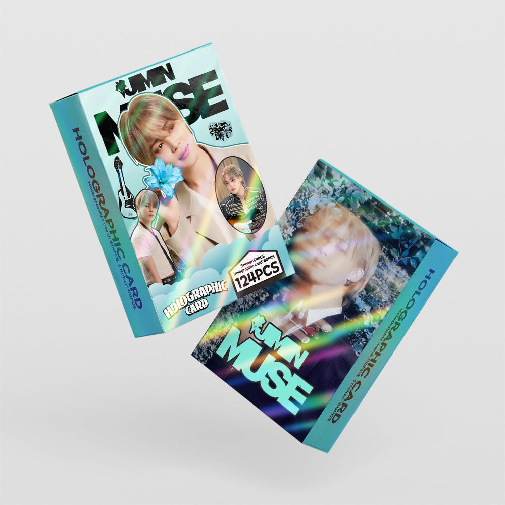124pcs KPOP Holographic Cards