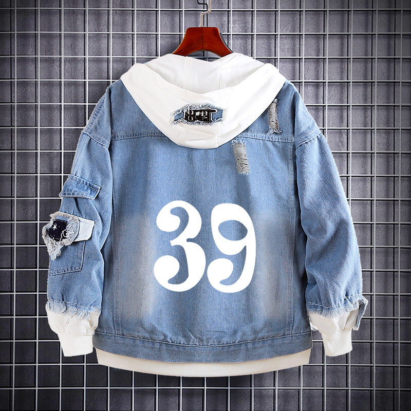 Unisex Anime Nakano Hooded Denim Jacket