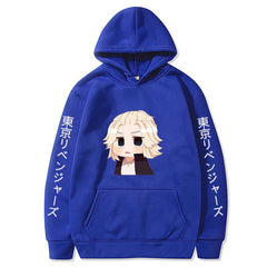 Unisex Cartoon Anime Pattern Pullover Loose Hoodie