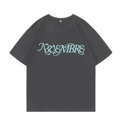 Minju Same Grey Graphic T-Shirt