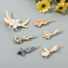 Cartoon Game Badge Hairpin Clip Set