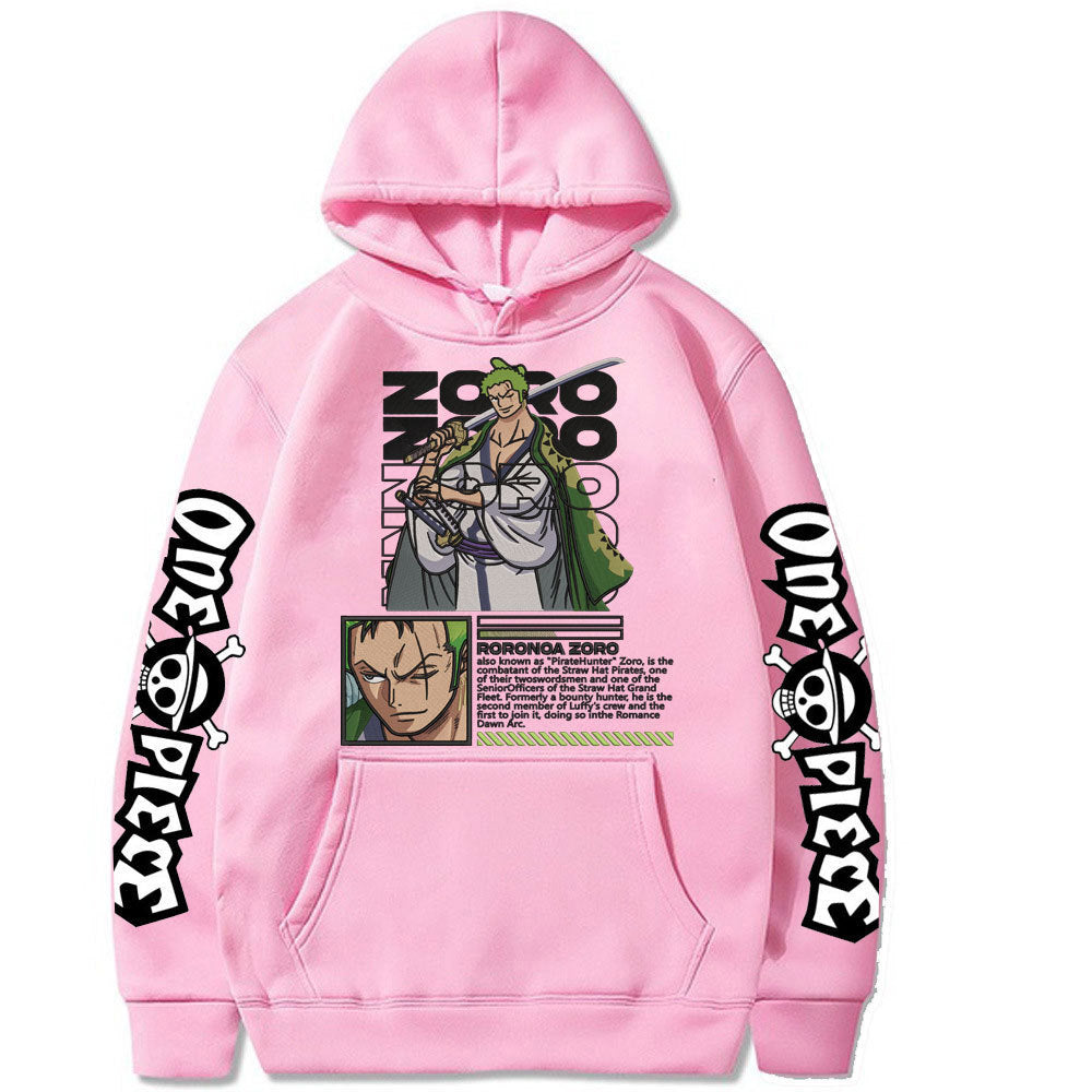 Unisex Zoro Print Relaxed Fit Hoodie