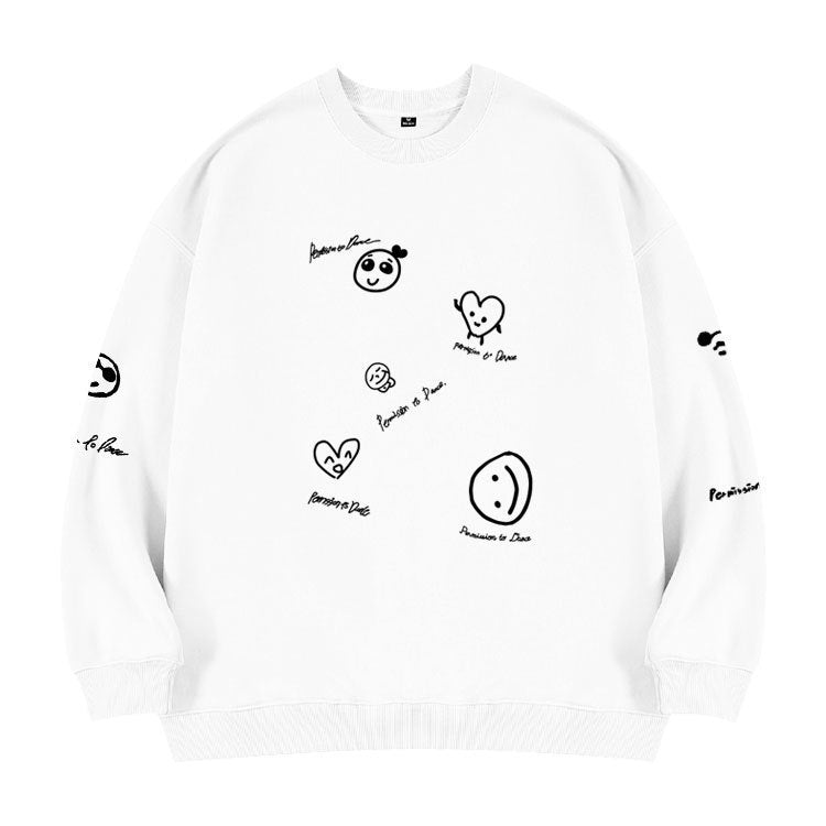 Unisex Kpop Graphic Print Casual Sweatshirt