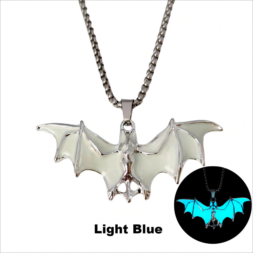 Luminous Vampire Bat Pendant Necklace