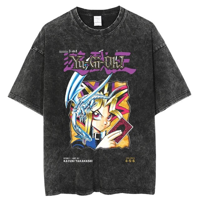 Retro JOJO Anime Washed Short Sleeve T-Shirt