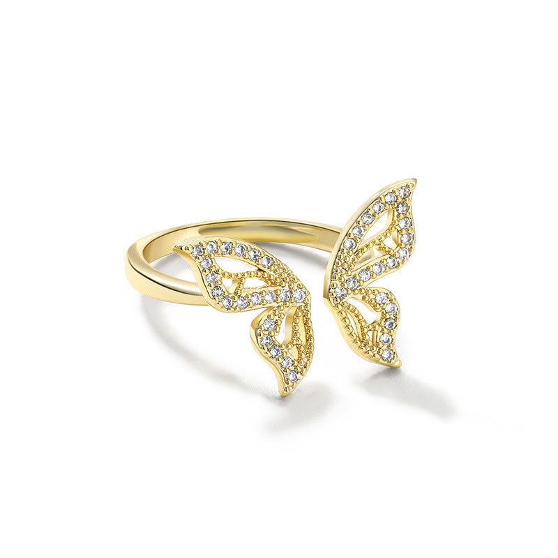 Mother of Pearls Butterfly Ring