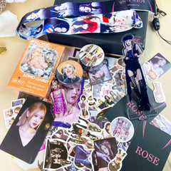 Jisoo ROSE Sticker Card Keychain Gift Box