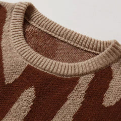 Women's Color Block Crew Neck Sweater