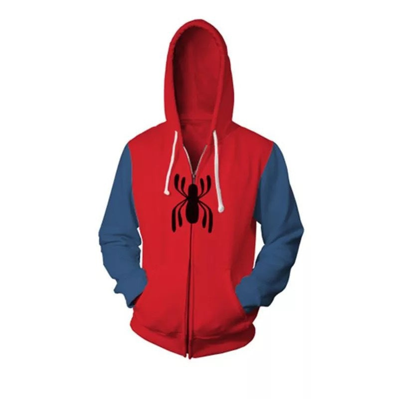 Unisex Spider 3D Printed Cardigan Cosplay Hoodie