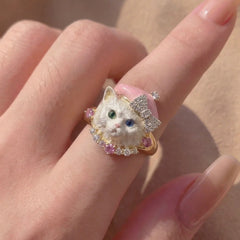 Cute Kitten Puppy Ring
