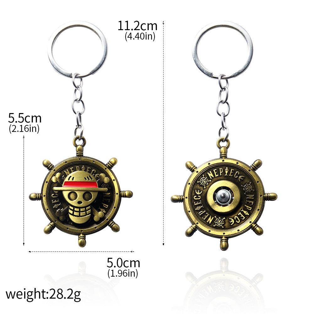 Anime Straw Hat Luffy Necklace Keychain Pendant