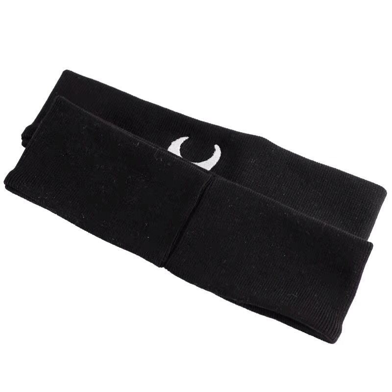 Kpop Style Moon Embroidered Sports Sweat-absorbing Headband