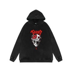 Trendy Vintage Anime Washed Loose Hoodie