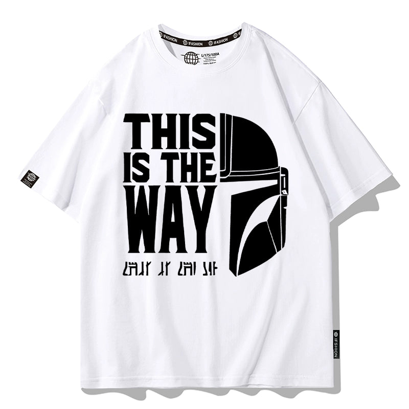 Men's Mandalorian Print Cartoon T-Shirt