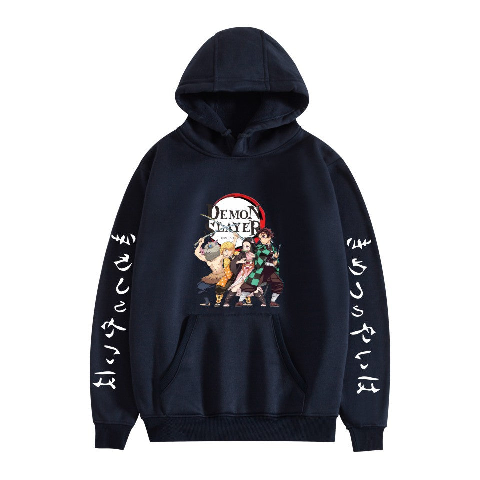 Casual Anime Printed Pullover Loose Hoodie