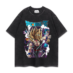 Vintage Anime Washed Short-sleeved Loose T-shirt