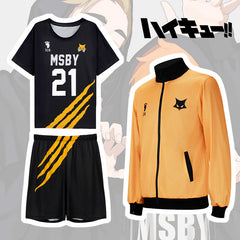 Unisex Msby Cos Jacket Short Sleeve Team Uniform Three-piece Set