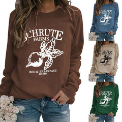 Women's Schrute Farms Print Loose Sweatshirt