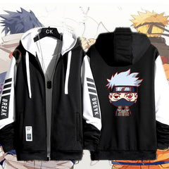 Trendy Anime Cartoon Zip Up Hooded Jacket