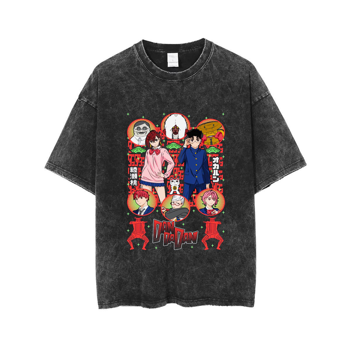 Retro Anime Printed Casual Cotton T-Shirt