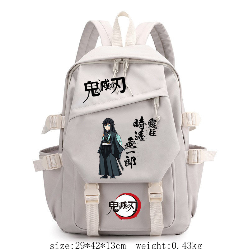 Retro Anime Printed School Backpack