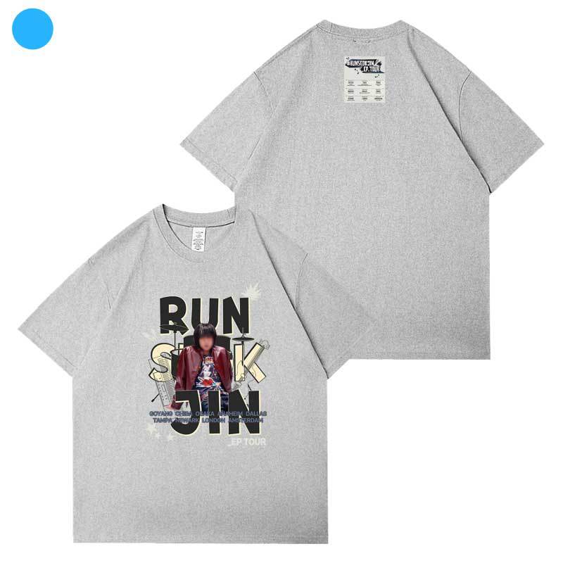 Kpop JIN Print Short-sleeved T-shirt Top