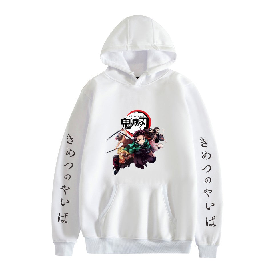 Casual Anime Printed Pullover Loose Hoodie