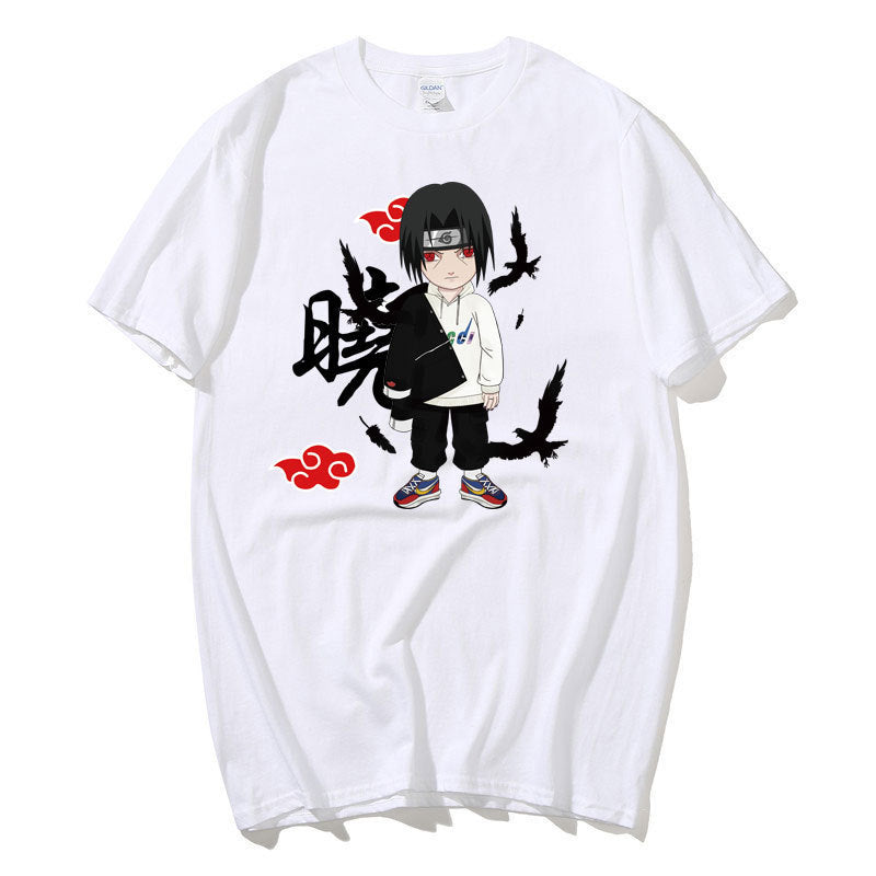 Unisex Uchiha Graphic Print Short Sleeve T-Shirt