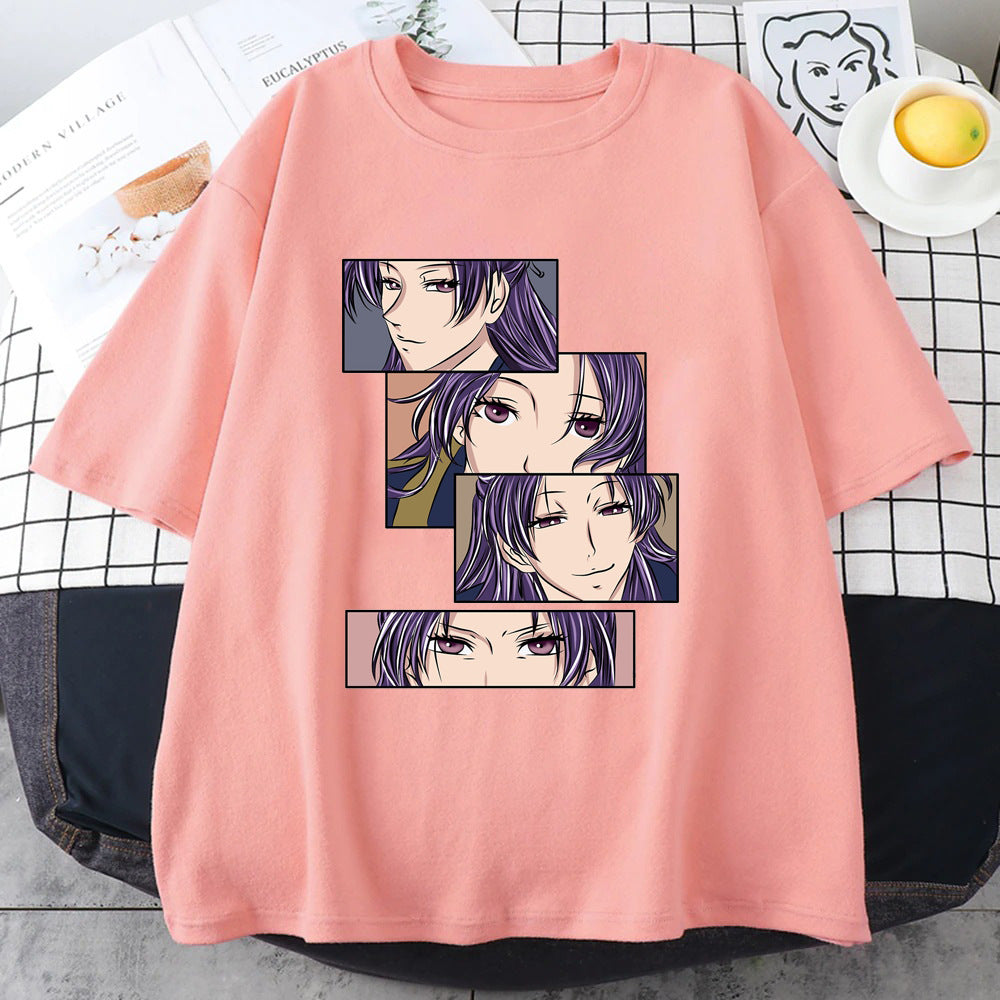 Casual Anime Graphic Printed T-Shirt