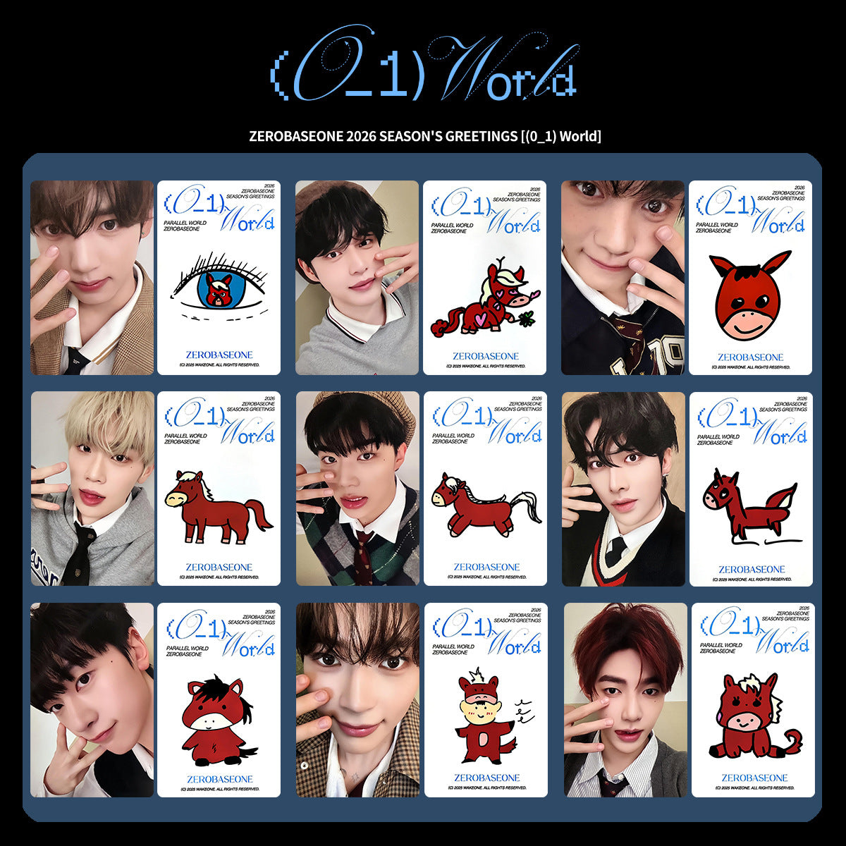 ZB1 PARALLEL WORLD Calendar Photocard