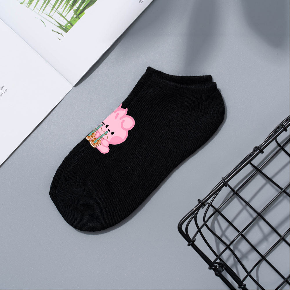 Cute Bts Multi-color Short Boat Socks