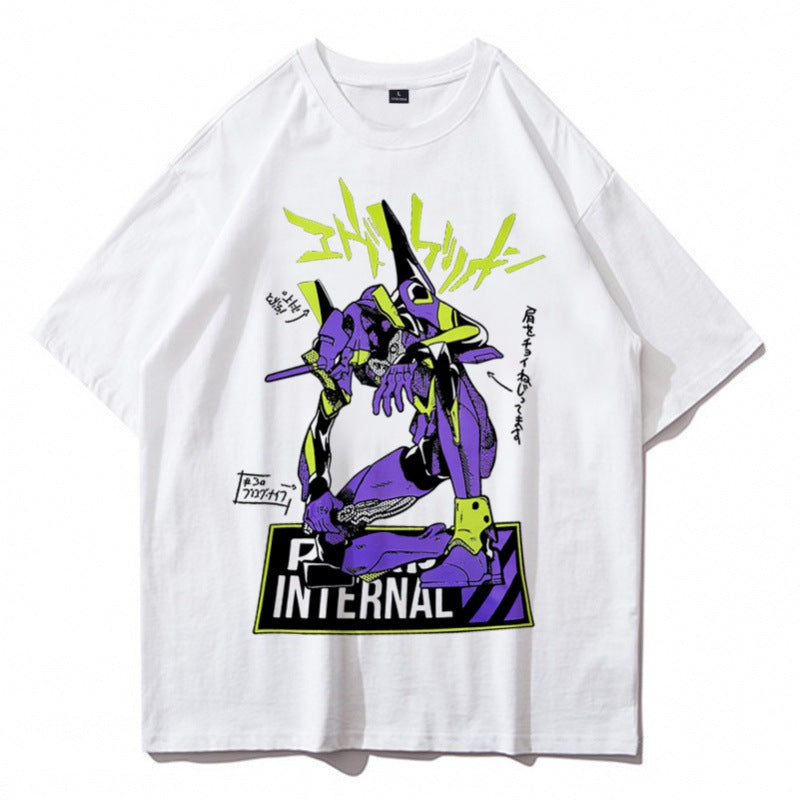 Trendy Anime Pattern Short Sleeve T-shirt