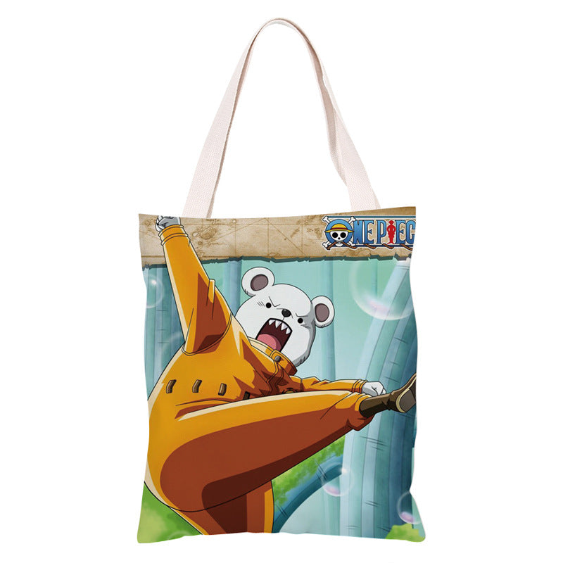 Trendy Anime Canvas Shoulder Bag