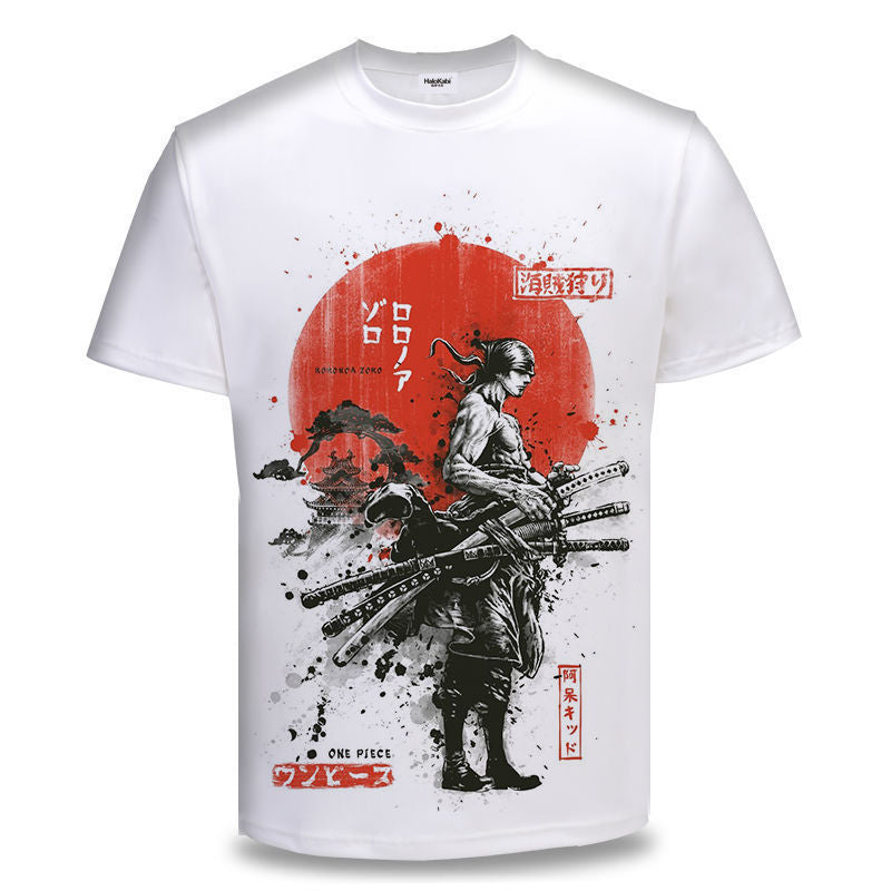 Men's Anime Digital Print Short-sleeved T-shirt