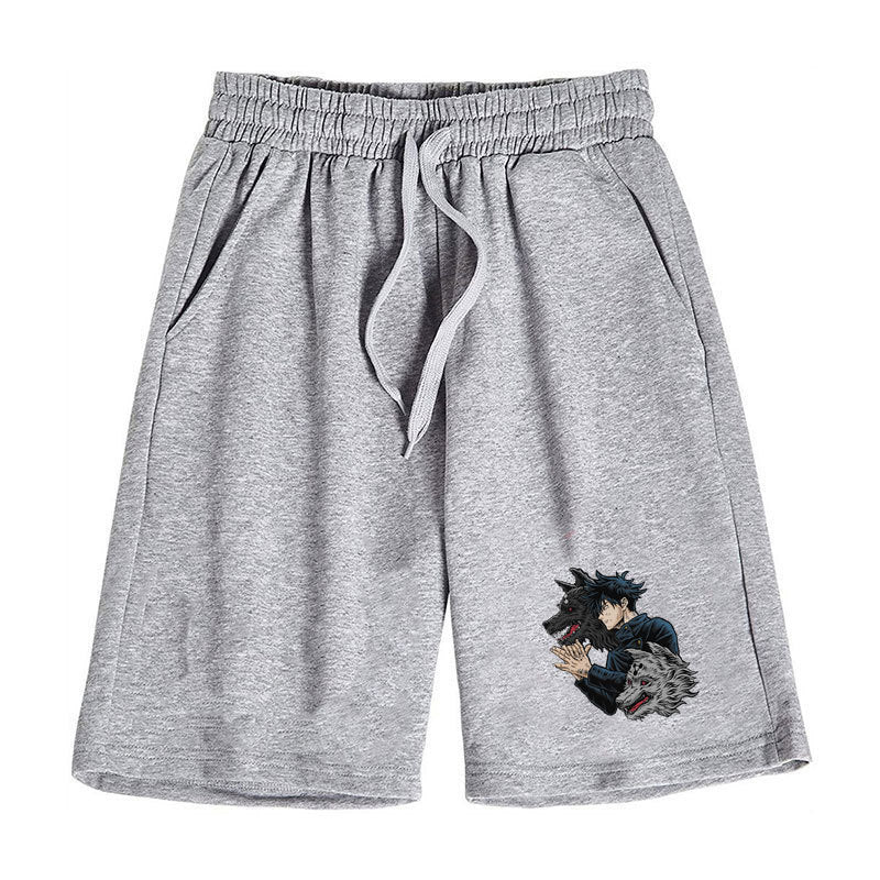 Casual Men's Anime Print Sports Shorts