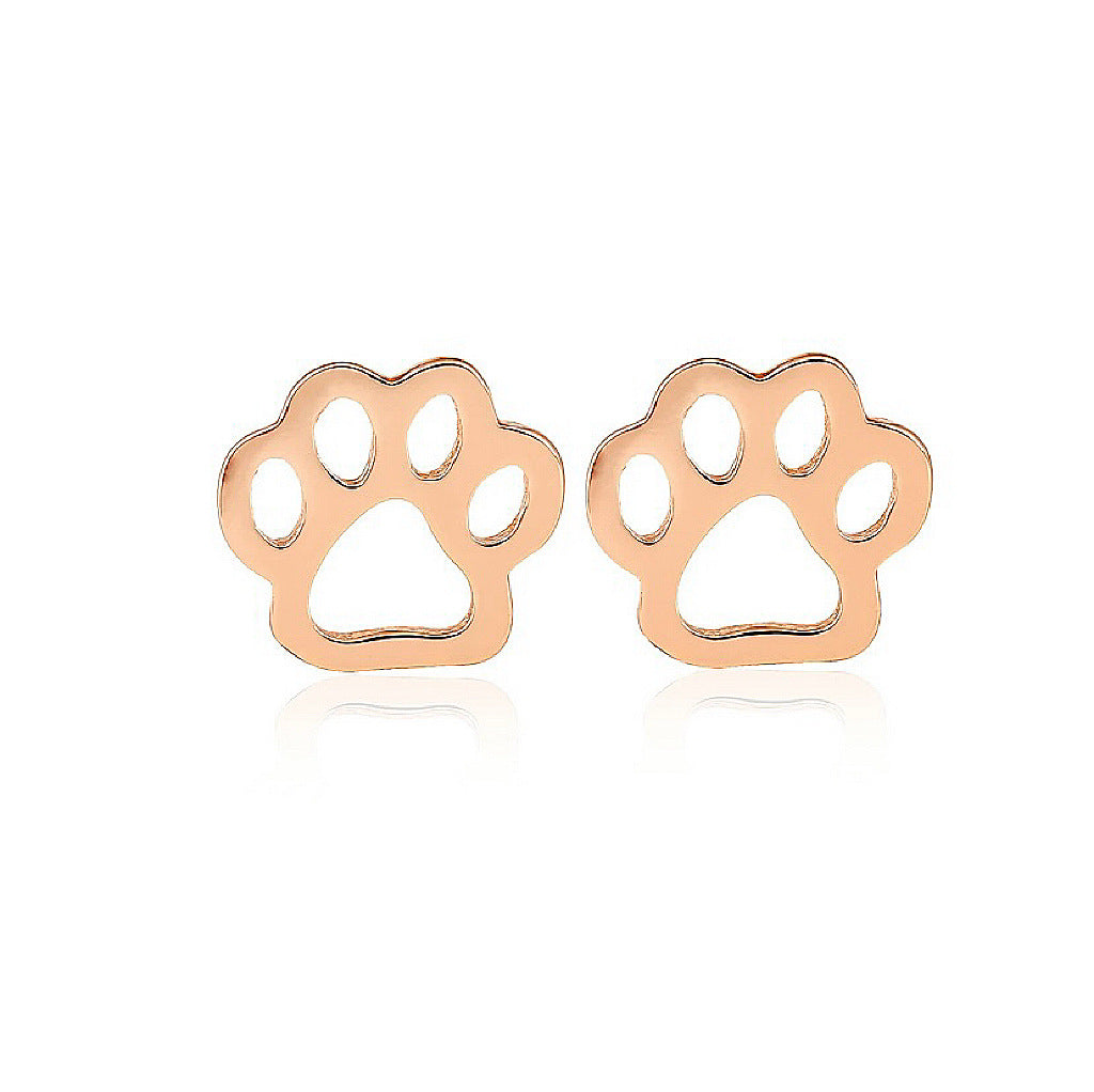 Silver Cat Claw Stud Earrings