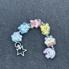 KPOP Cartoon String Key Chain Pendant