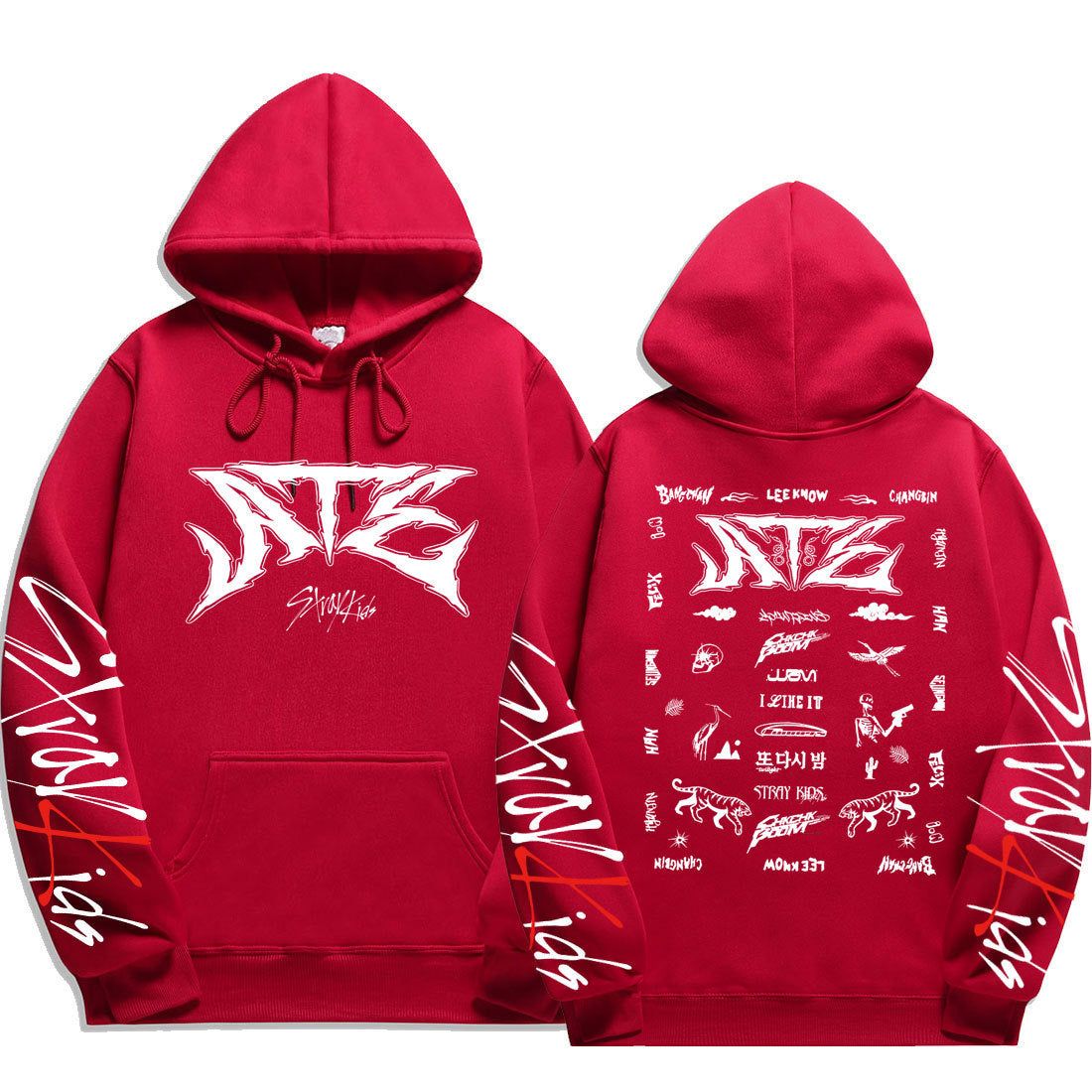 KPOP Atz Letter Printed Pullover Hoodie