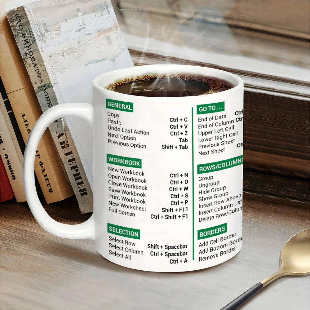 Excel Freak in The Sheets White Mug