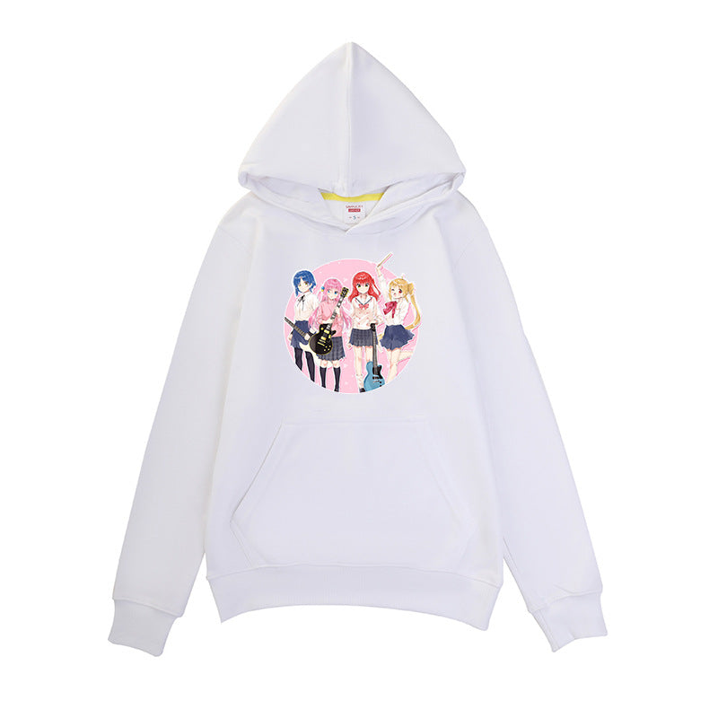 Unisex Japanese Fashion Letter Print Relaxed Hoodie