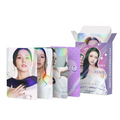 124PCS JISOO Holographic Photocard Sticker
