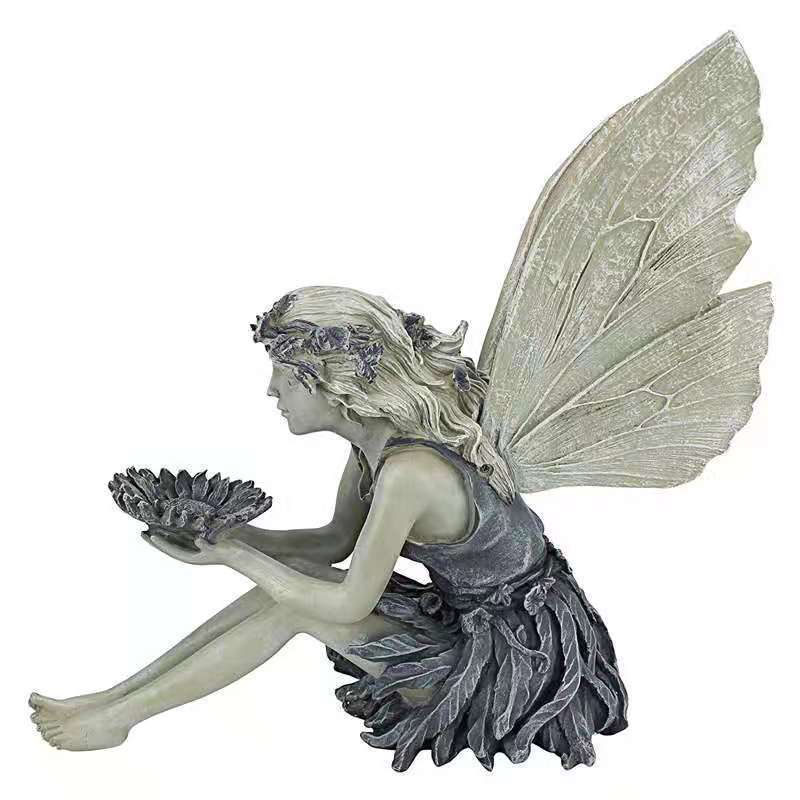 Angel Flower Fairy Bird Feeder Decoration